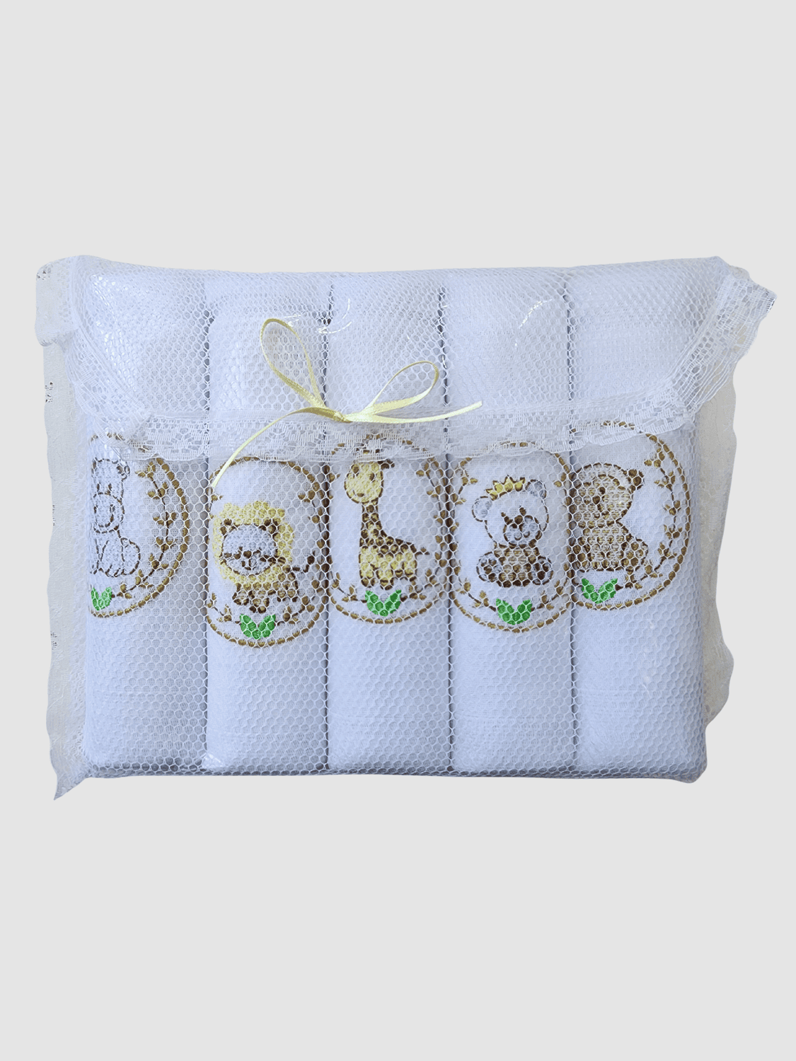 Kit com 5 fraldas - Bichinhos