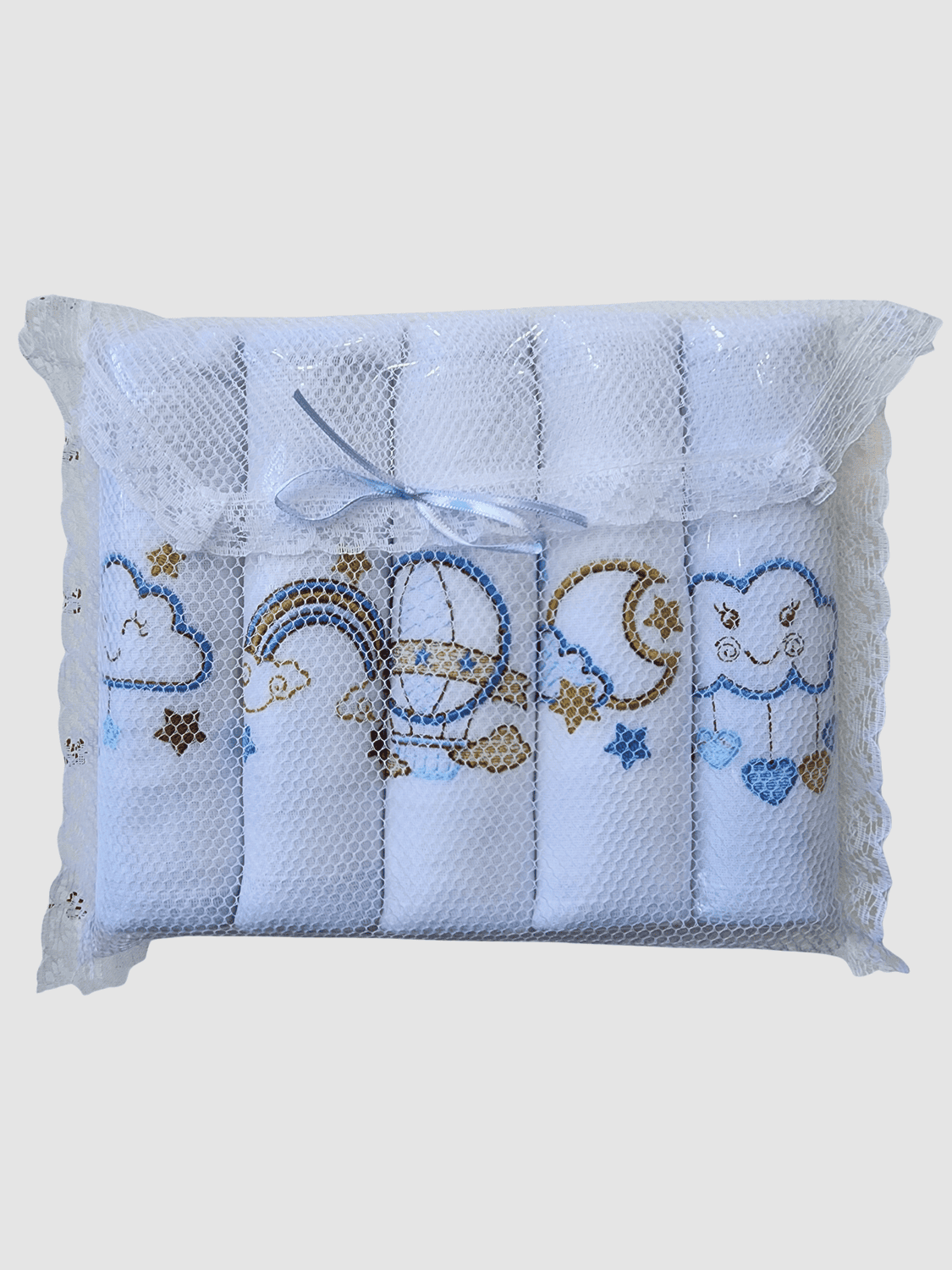 Kit com 5 fraldas - Balão e céu