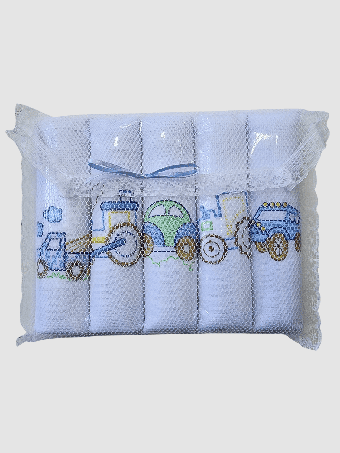 Kit com 5 fraldas - Transportes