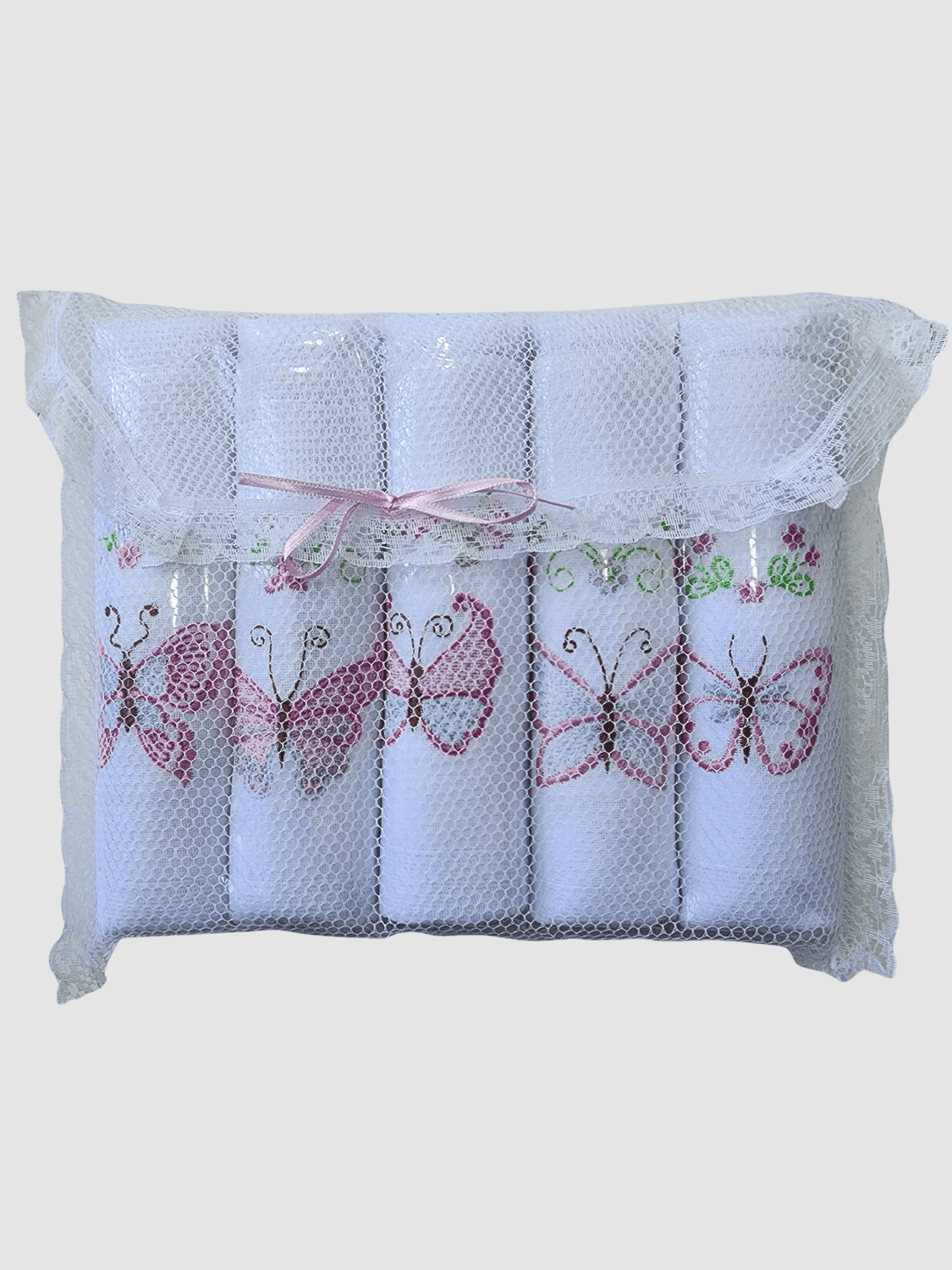 Kit com 5 fraldas - Borboleta