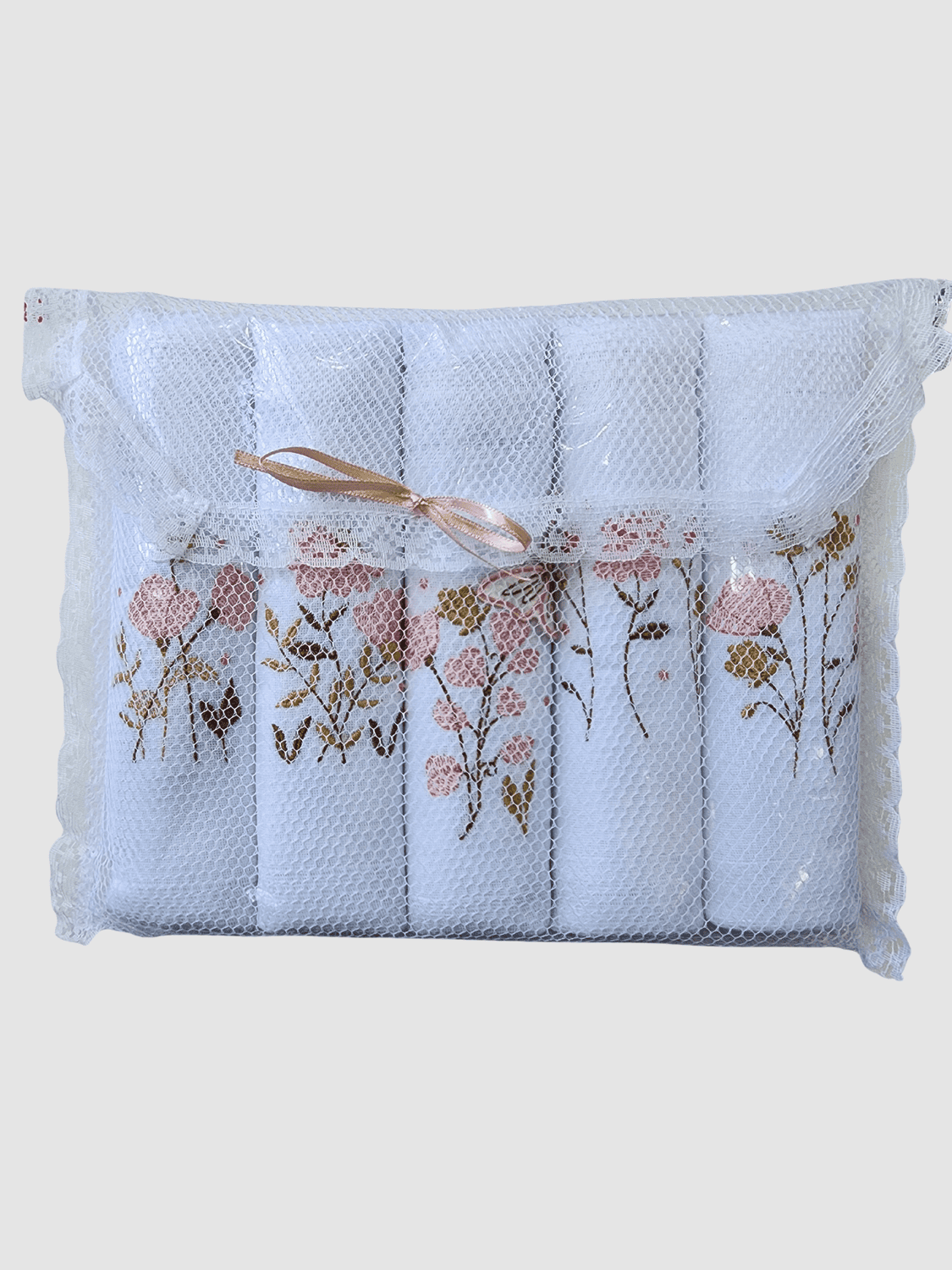 Kit com 5 fraldas - Flores